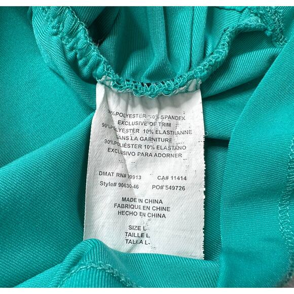 JESSICA SIMPSON Maternity Performance Quick Dry Tank Teal Gray Sz Large Workout - Picture 7 of 9